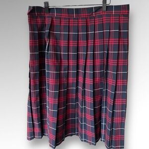 French Toast womens Below the Knee SKIRT school uniform plaid pleated size 16